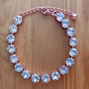 Rose Gold Crystal Tennis Bracelet